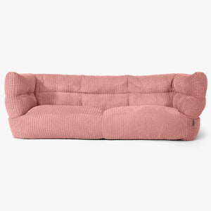 Sofa 3-osobowa pufa Albert 2.0 - Klasyczny sztruks Brzoskwinia