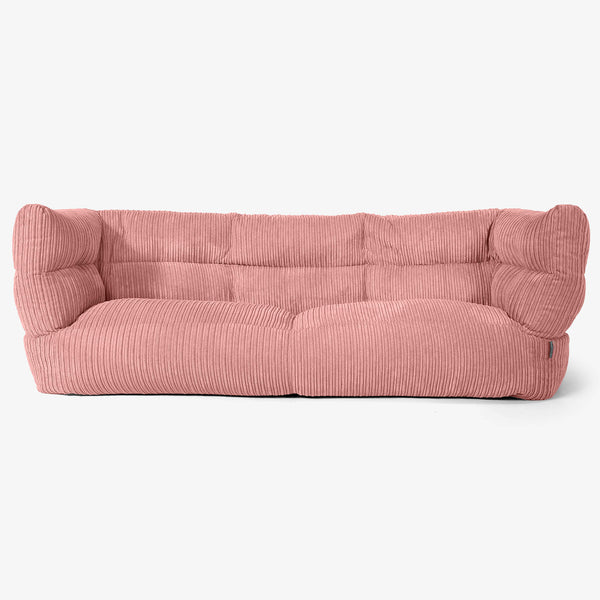 Sofa 3-osobowa pufa Albert 2.0 - Klasyczny sztruks Brzoskwinia 01