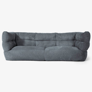 Sofa 3-osobowa pufa Albert 2.0 - Klasyczny sztruks Chłodna szarość