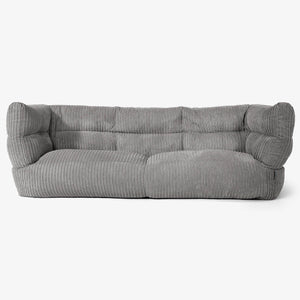 Sofa 3-osobowa pufa Albert 2.0 - Klasyczny sztruks Grafit szarość