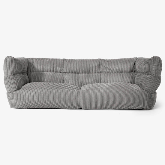Sofa 3-osobowa pufa Albert 2.0 - Klasyczny sztruks Grafit szarość 01