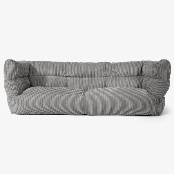 Sofa 3-osobowa pufa Albert 2.0 - Klasyczny sztruks Grafit szarość 01