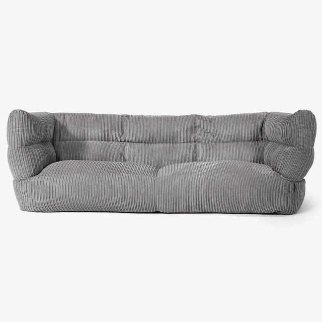 Sofa 3-osobowa pufa Albert 2.0 - Klasyczny sztruks Grafit szarość 01