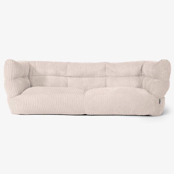 Sofa 3-osobowa pufa Albert 2.0 - Klasyczny sztruks Kość słoniowa 01