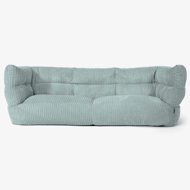 Sofa 3-osobowa pufa Albert 2.0 - Klasyczny sztruks Miętowa Zieleń 01
