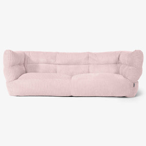 Sofa 3-osobowa pufa Albert 2.0 - Klasyczny sztruks Pudrowy