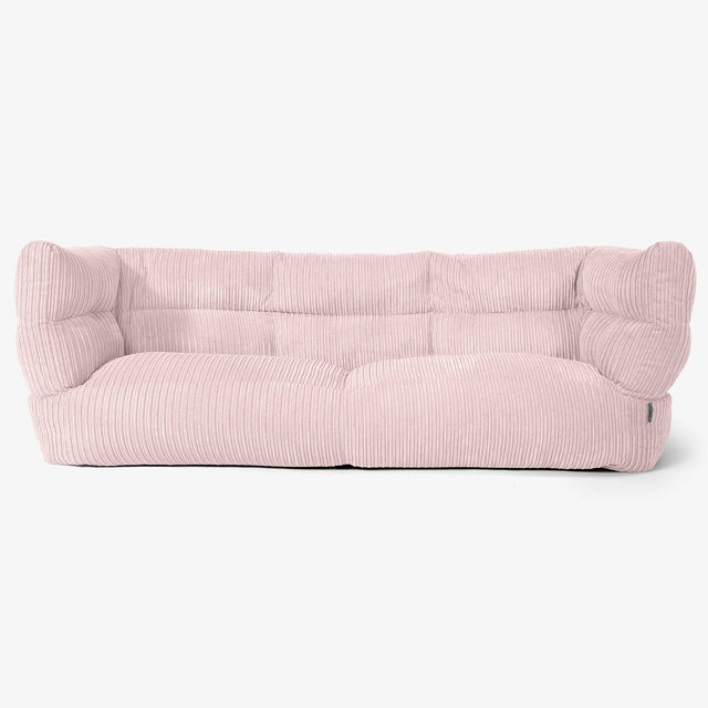 Sofa 3-osobowa pufa Albert 2.0 - Klasyczny sztruks Pudrowy 01