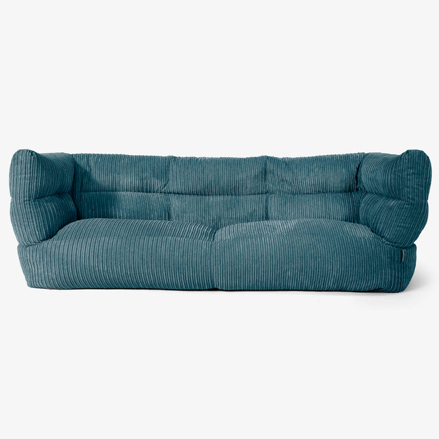 Sofa 3-osobowa pufa Albert 2.0 - Klasyczny sztruks Turkus 01