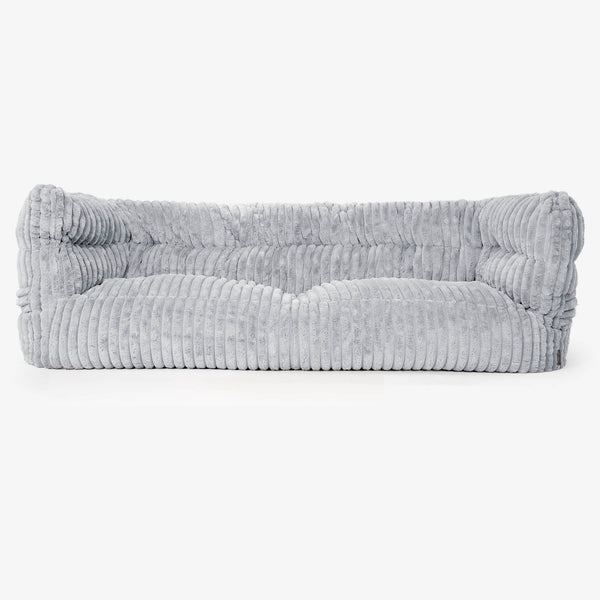 Sofa 3-osobowa pufa Albert 2.0 - Sztruks ultra plusz Kacze jajo niebieskie 01