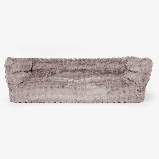 Sofa 3-osobowa pufa Albert 2.0 - Sztuczne futro Bąbelkowe Mysi 01