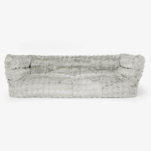 Sofa 3-osobowa pufa Albert 2.0 - Sztuczne futro Bąbelkowe Szałwiowy zielony