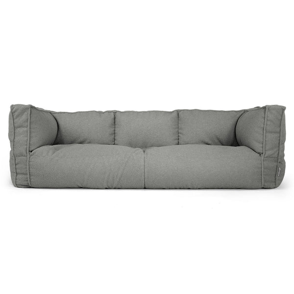 Sofa 3-osobowa pufa Albert - Boucle Szarość