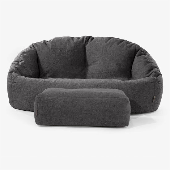 Sofa pufa Bubble - Boucle Grafit szarość 02