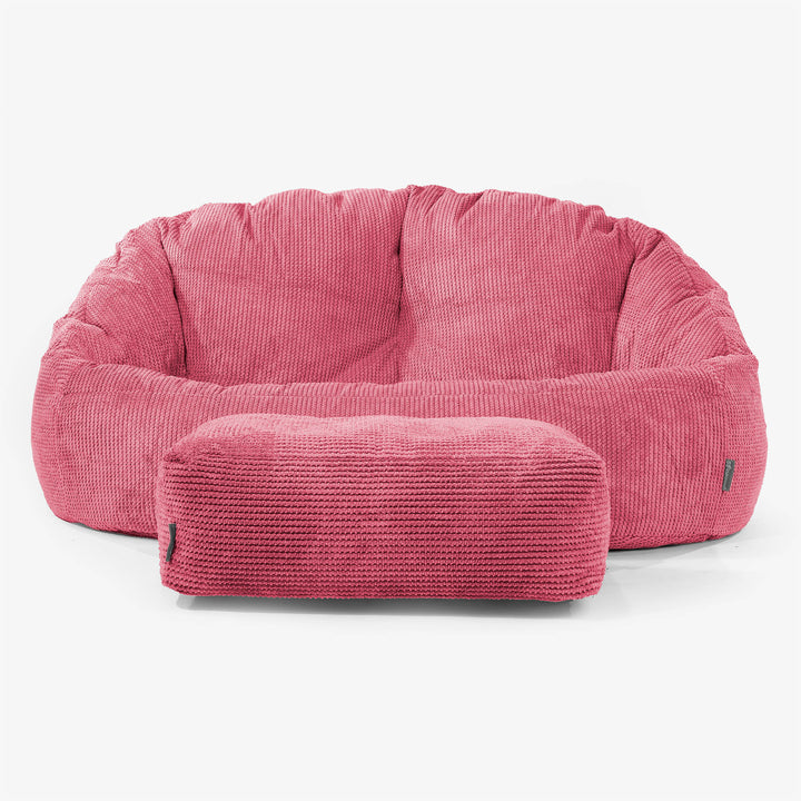 Sofa pufa Bubble - Pom Pom Czerwony pastelowy 02
