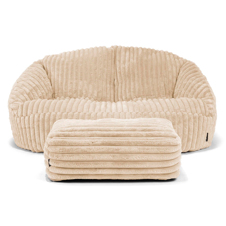 Sofa pufa Bubble - Sztruks ultra plusz Śmietanka 02