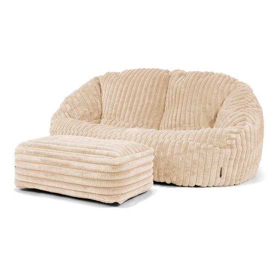Sofa pufa Bubble - Sztruks ultra plusz Śmietanka 03
