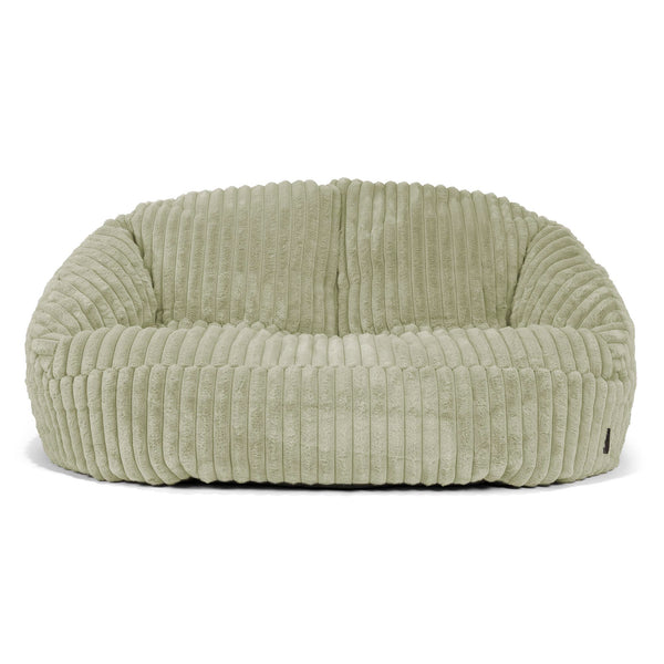Sofa pufa Bubble - Sztruks ultra plusz Szałwiowy zielony 01