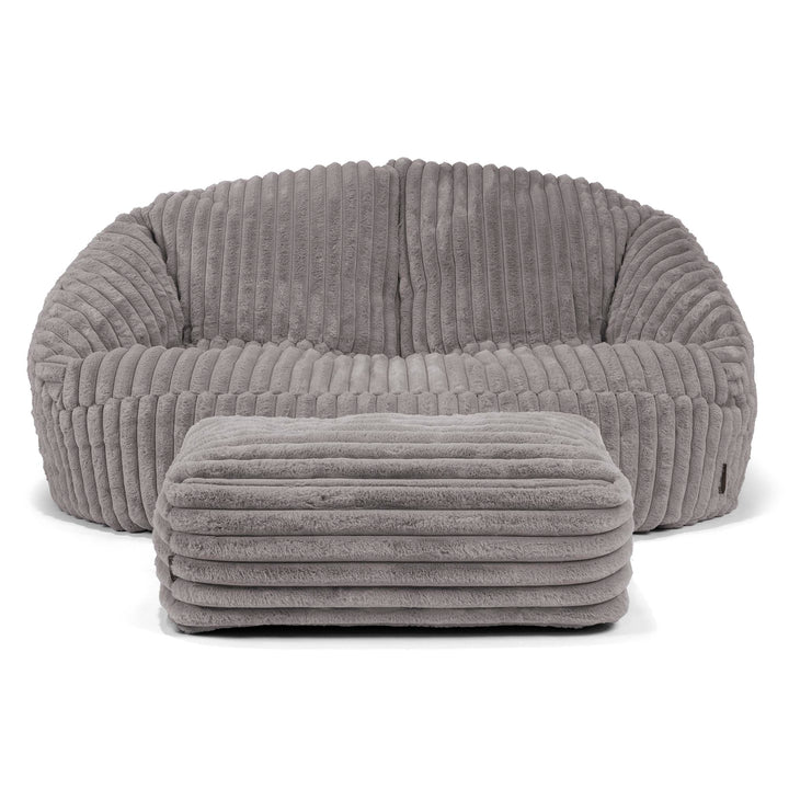 Sofa pufa Bubble - Sztruks ultra plusz Szarość 02