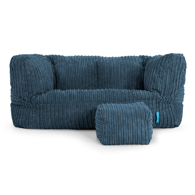 Sofa pufa dla dzieci Albert 2-6 lat - Klasyczny sztruks Granat 02