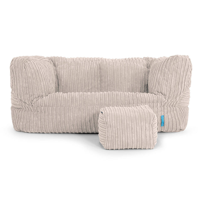 Sofa pufa dla dzieci Albert 2-6 lat - Klasyczny sztruks Kość słoniowa 02