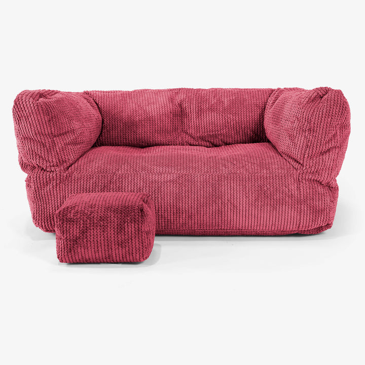 Sofa pufa dla dzieci Albert 2-6 lat - Pom Pom Czerwony pastelowy 02
