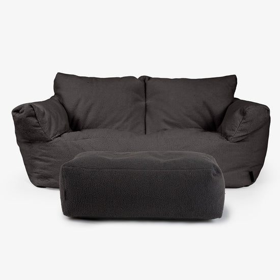 Sofa pufa Josephine - Boucle Grafit szarość 02