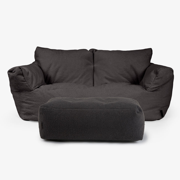 Sofa pufa Josephine - Boucle Grafit szarość 02