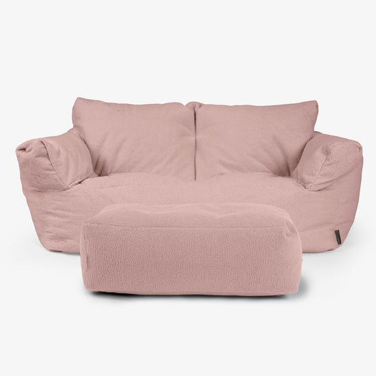 Sofa pufa Josephine - Boucle Róż 02
