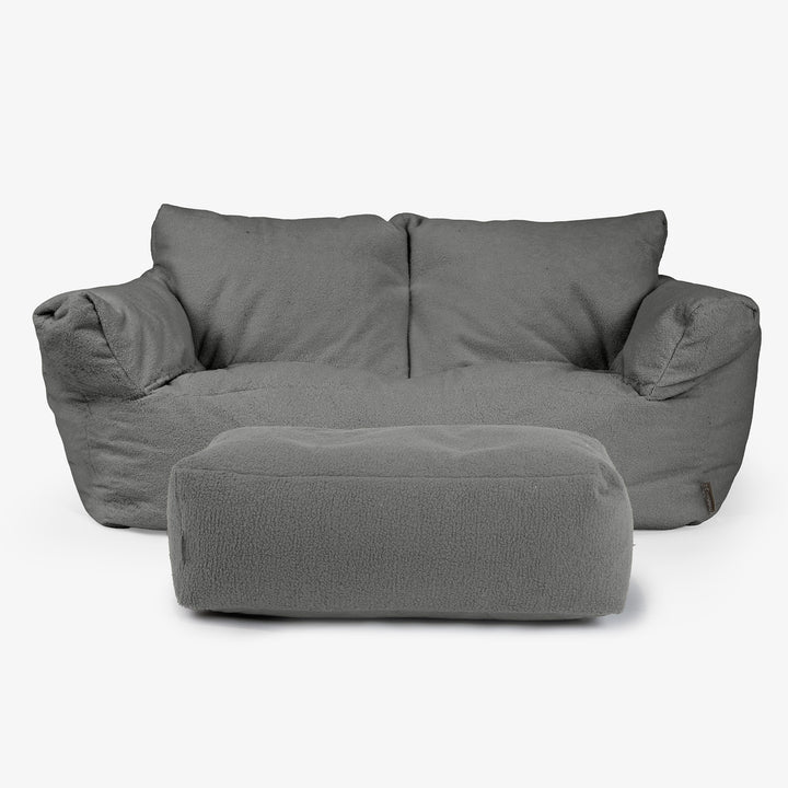 Sofa pufa Josephine - Boucle Szarość 02