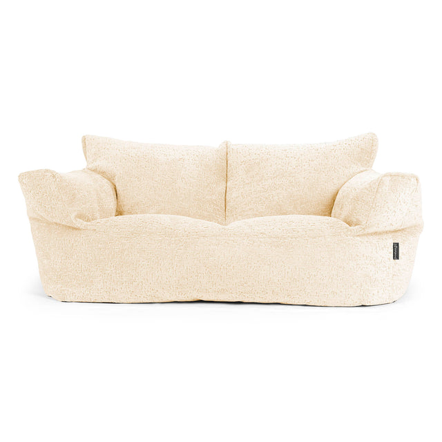 Sofa pufa Josephine - Luksusowa Szenila Kość słoniowa 01
