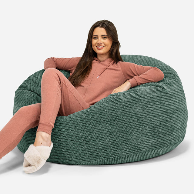 Sofa pufa Mammoth - Pom Pom Zielony Mech 01