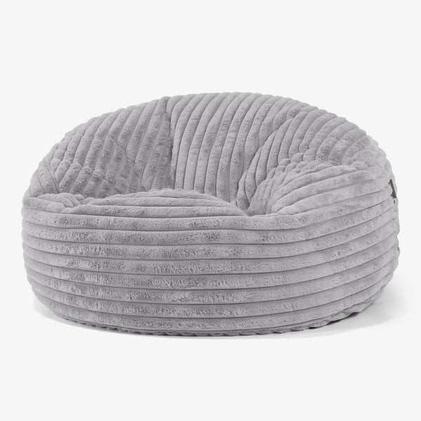 Sofa pufa Mammoth - Sztruks ultra plusz Szarość 01