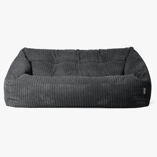 Sofa pufa Maya - Klasyczny sztruks Czerń 01