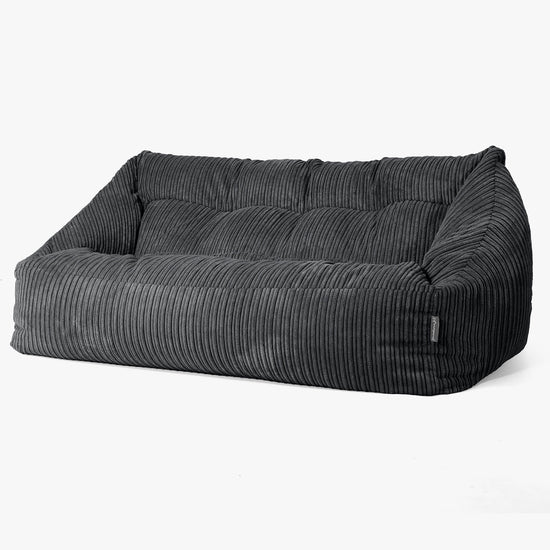 Sofa pufa Maya - Klasyczny sztruks Czerń 03
