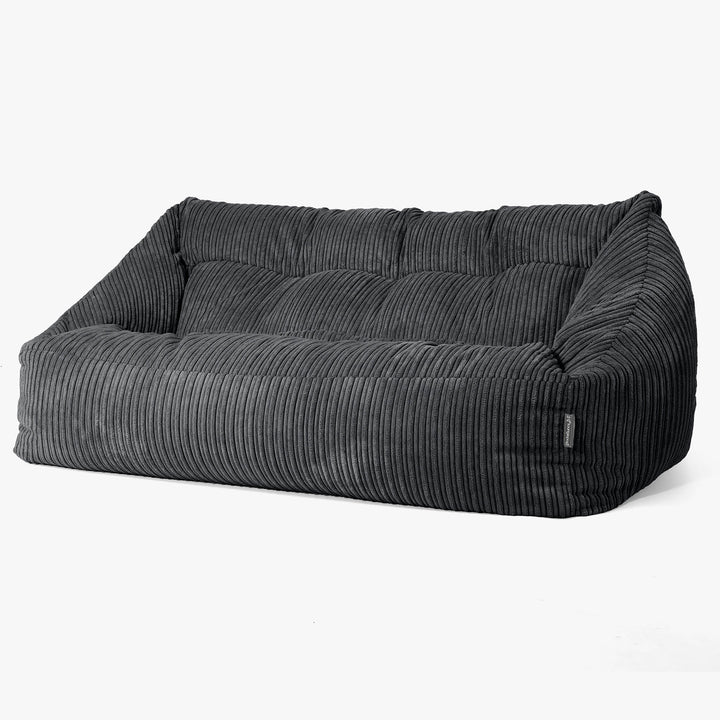 Sofa pufa Maya - Klasyczny sztruks Czerń 03