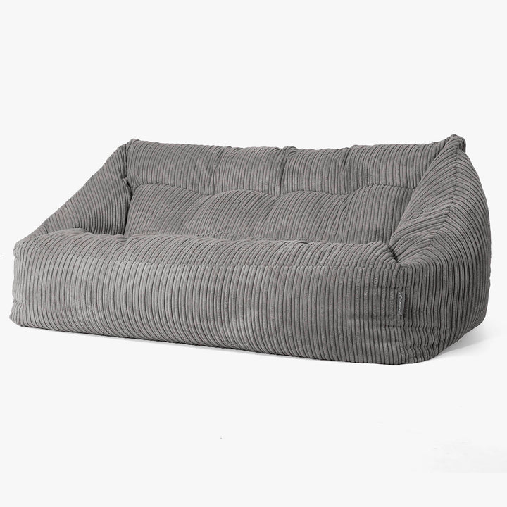 Sofa pufa Maya - Klasyczny sztruks Grafit szarość 03