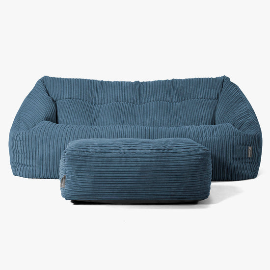 Sofa pufa Maya - Klasyczny sztruks Granat 02