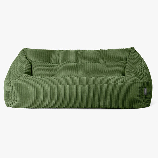 Sofa pufa Maya - Klasyczny sztruks Leśna zieleń 01