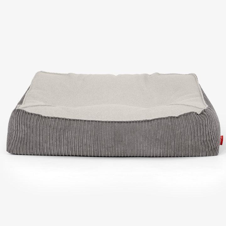 Sofa pufa Sloucher - Boucle & sztruks Grafit szarość 02