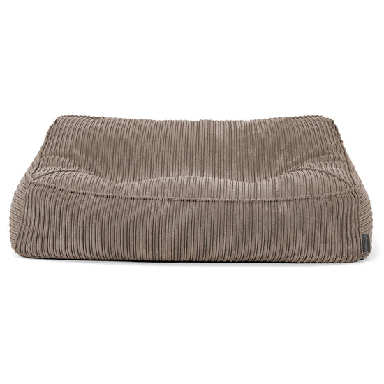 Sofa pufa Sloucher - Klasyczny sztruks Beżowa szarość 01