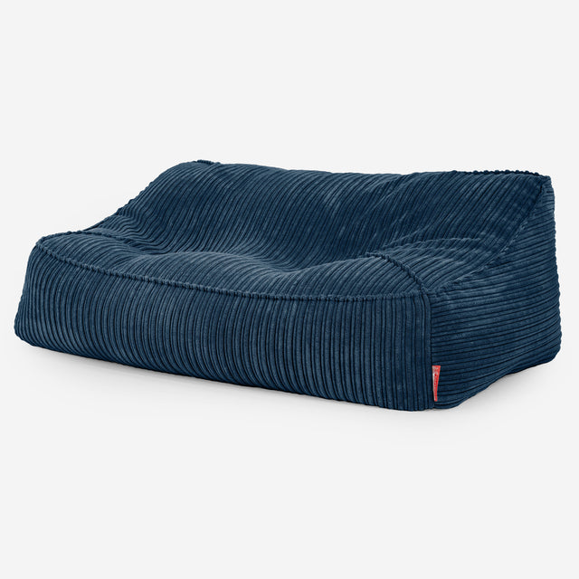 Sofa pufa Sloucher - Klasyczny sztruks Granat 01