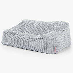 Sofa pufa Sloucher - Sztruks ultra plusz Kacze jajo niebieskie