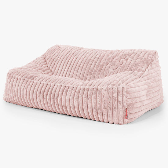 Sofa pufa Sloucher - Sztruks ultra plusz Łosoś 01