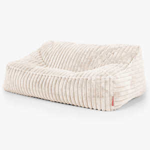Sofa pufa Sloucher - Sztruks ultra plusz Śmietanka