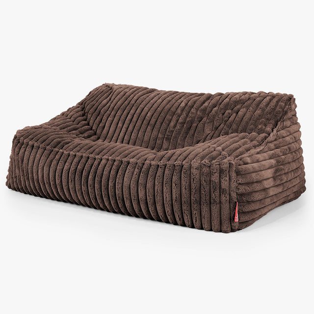 Sofa pufa Sloucher - Sztruks ultra plusz Sobolowy 01