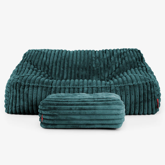 Sofa pufa Sloucher - Sztruks ultra plusz Turkus 03