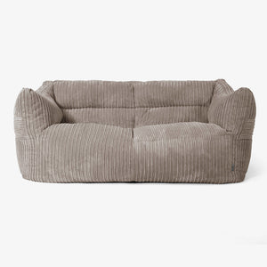 Sofa pufa Victor - Klasyczny sztruks Beżowa szarość