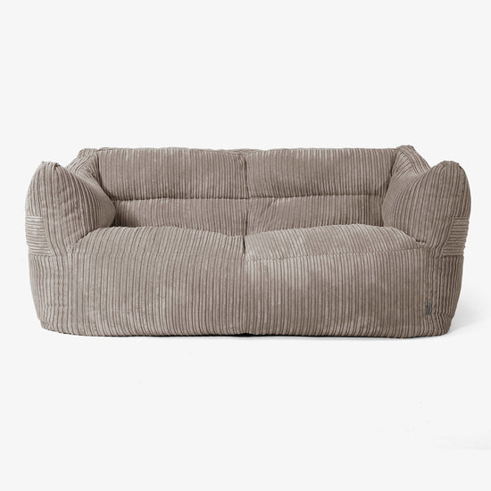 Sofa pufa Victor - Klasyczny sztruks Beżowa szarość 01