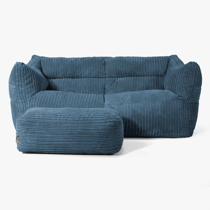 Sofa pufa Victor - Klasyczny sztruks Granat 02