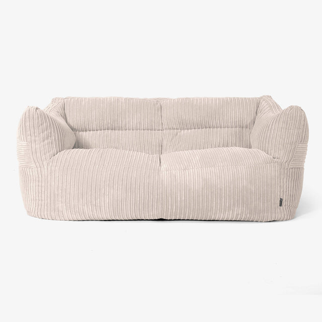 Sofa pufa Victor - Klasyczny sztruks Kość słoniowa 01